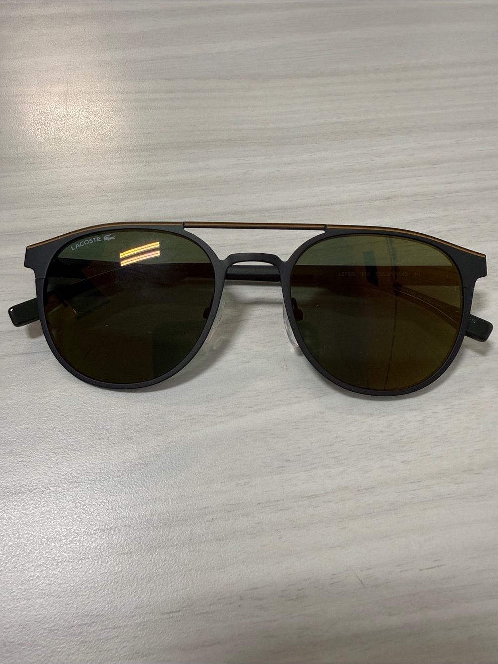 Lacoste Round Aviator Sunglasses in Dark Green L275S